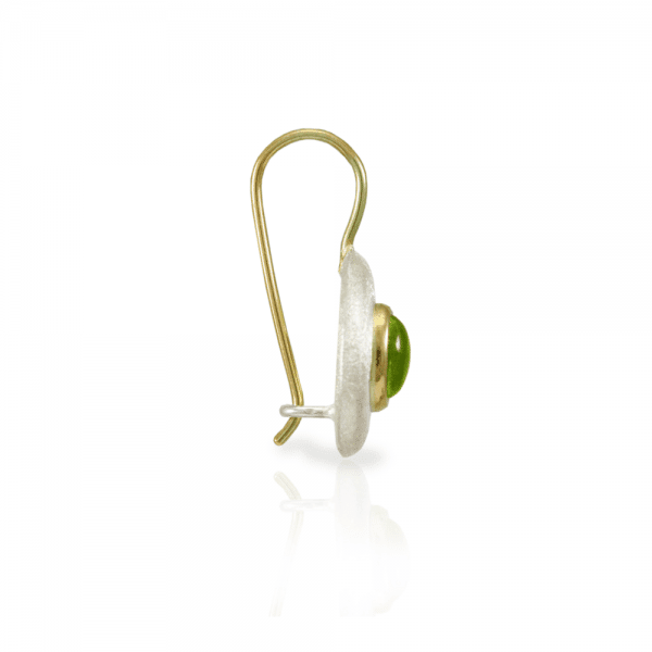 Side view - E37 Surfboard Peridot Earrings