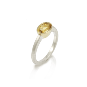 Nefertiti Heliodor Gemstone Engagement Ring by Scarab Jewellery Studio