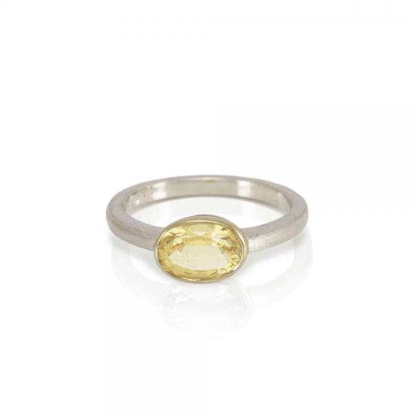 Nefertiti Heliodor Gemstone Engagement Ring by Scarab Jewellery Studio
