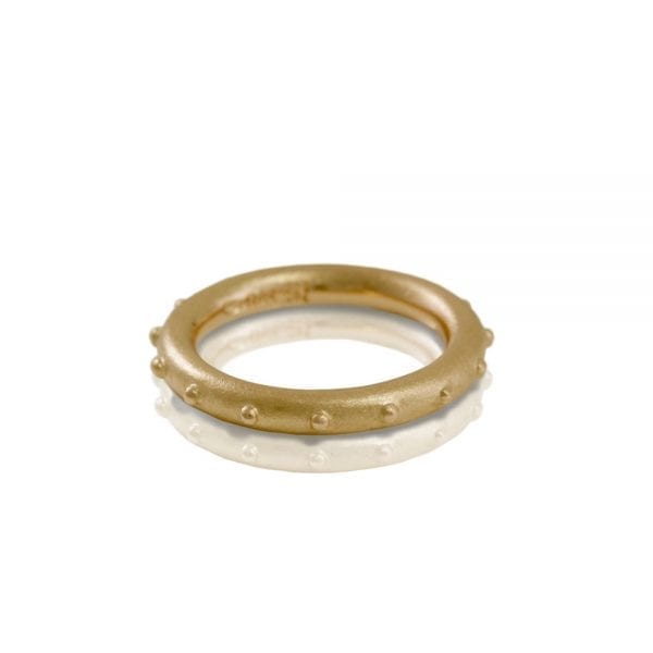 "Ballie" yellow gold ball ring by Scarab Jewellery Studio