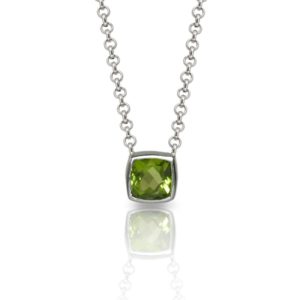 Peridot Silver Pendant P64 by Scarab Jewellery Studio London