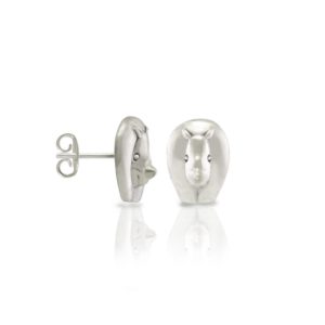 Silver African Rhino Earrings by Scarab Jewellery Studio