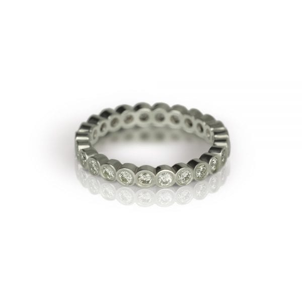 White Gold Diamond Eternity Ring by Scarab Jewellery Studio