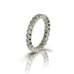 White Gold Diamond Eternity Ring by Scarab Jewellery Studio
