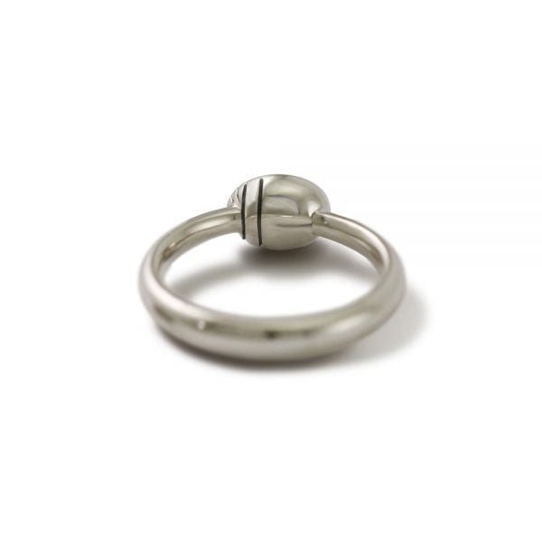 underside of Secret Scarab Oval gemstone Silver Ring by Scarab Jewellery Studio