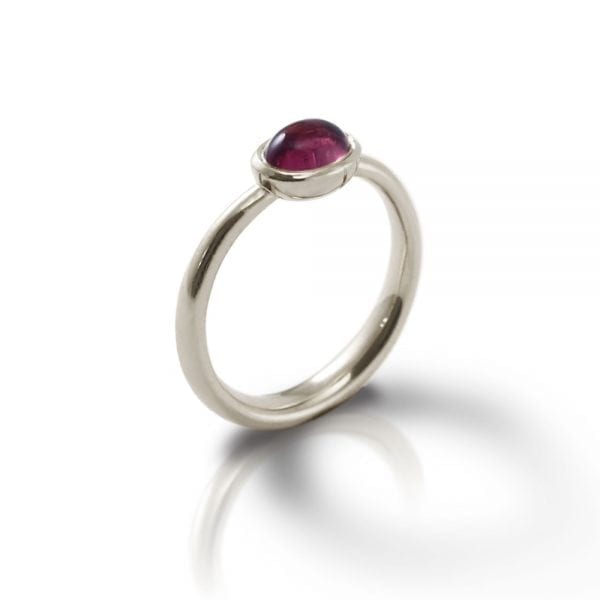 Secret Scarab Oval Amethyst Silver Ring by Scarab Jewellery Studio - February Birthstone Jewelry