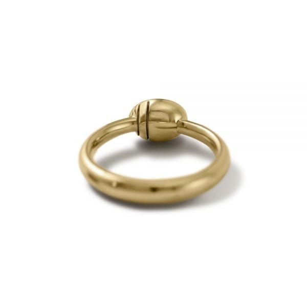 underside of Secret Scarab Oval gemstone Gold Ring by Scarab Jewellery Studio