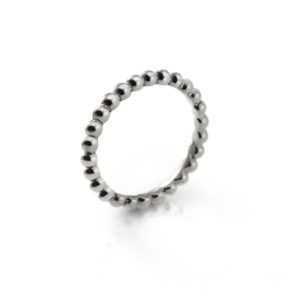 Scalloped Silver Ball Eternity Ring by Scarab Jewellery Studio