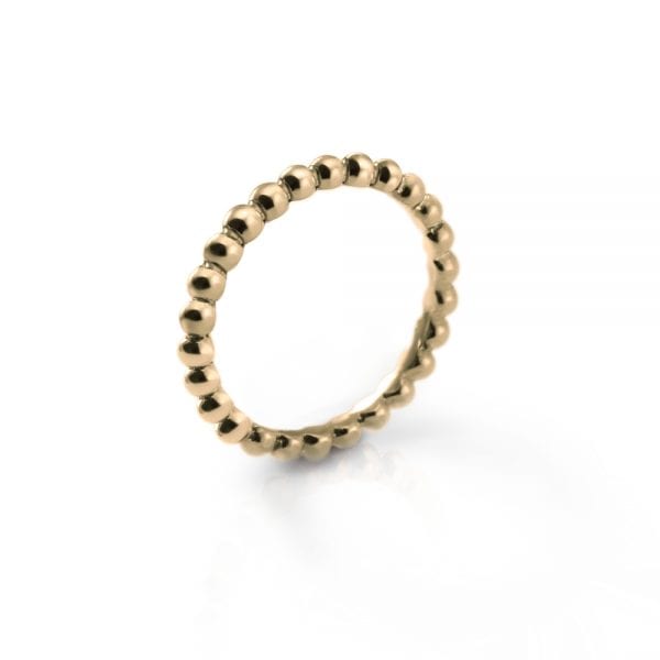 Scalloped Gold Ball Eternity Ring by Scarab Jewellery Studio