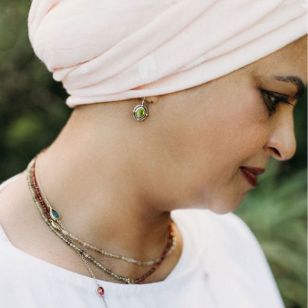 Oval Peridot Cabochon Drop Earrings by Scarab Jewellery Studio