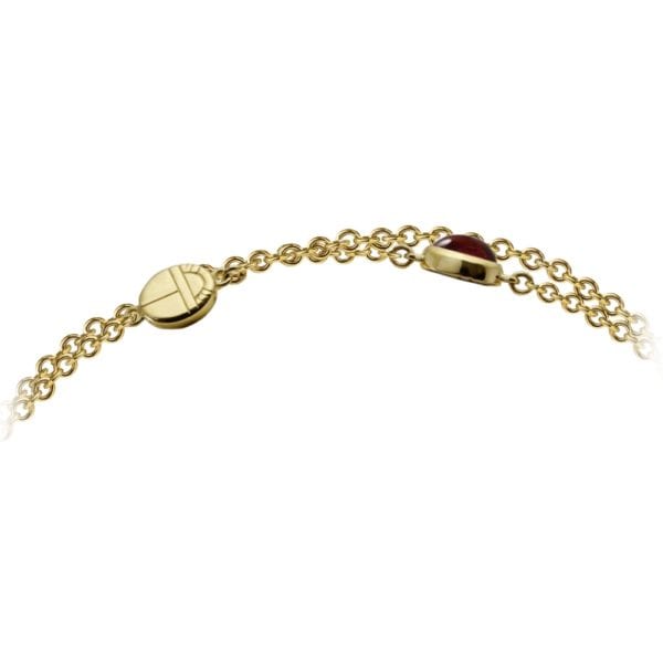 Gold Lariat Necklace MultiColored Gemstones by Scarab Jewellery Studio