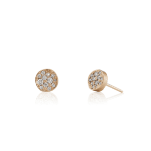 Gold Bean Diamond Earrings