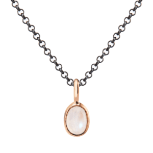 Rose Gold Scarab Moonstone Pendant by Scarab Jewellery Studio