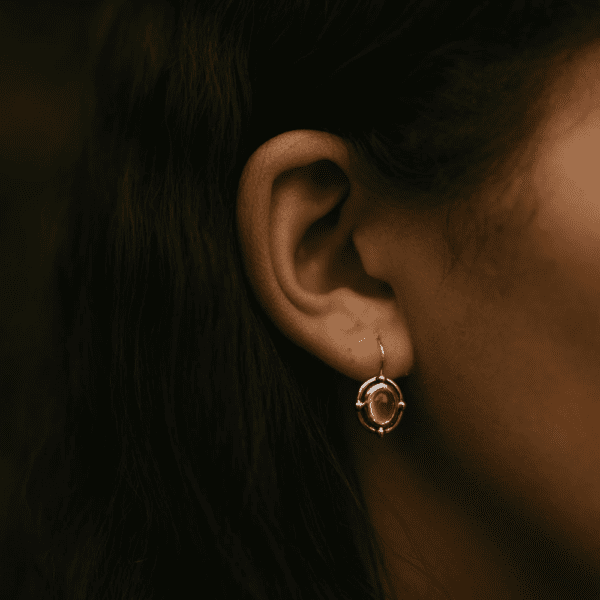 Oval Moonstone Cabouchon Drop Earrings - Image 4