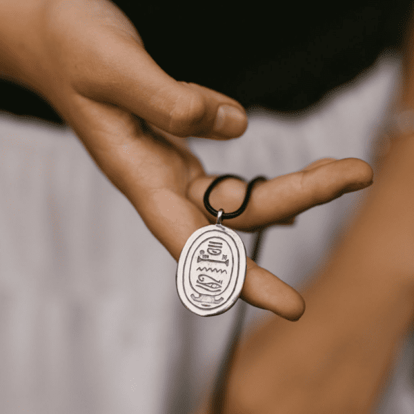Large Silver Scarab Pendant - Image 5