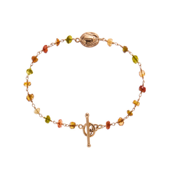 Gold Wirework Tourmaline Bracelet