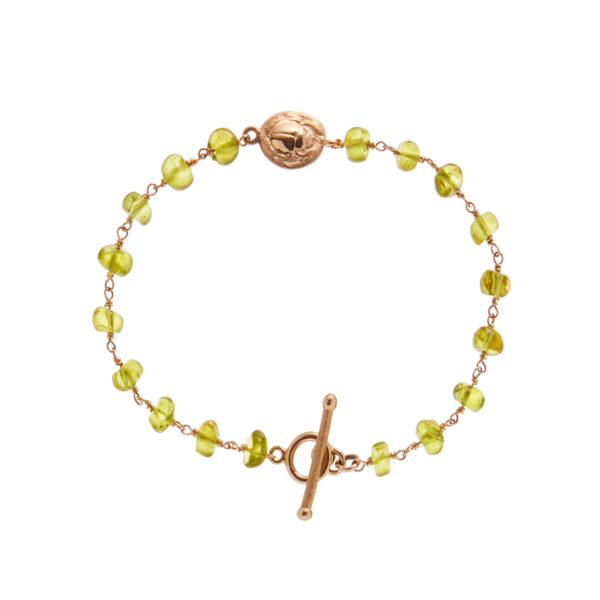 Gold Peridot Wirework Bracelet